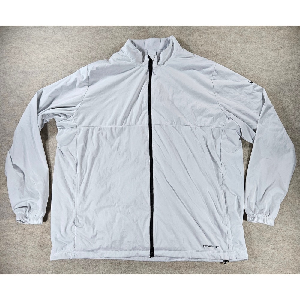 Nike Storm-FIT Victory Golf Jacket Mens 2XL Photon Dust Full Zip DA2867-025